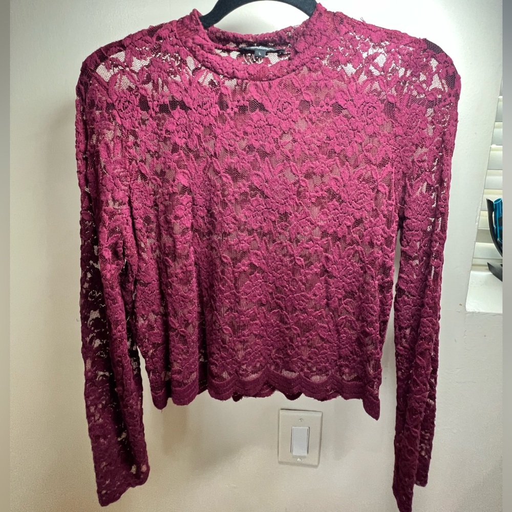 Lace burgundy Top